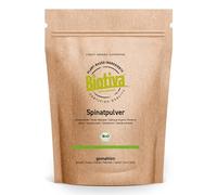Biotiva Polvo de Espinacas orgánico molido 250g - sin aditivos - vegano - Embotellado y controlado en Alemania