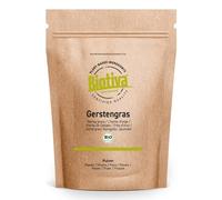 Biotiva Polvo de hierba de cebada orgánica 500 g - polvo de hierba de cebada joven hecho de finos y jóvenes pastos - de Alemania - certificada orgánica (DE-ÖKO-005) - sabor fino