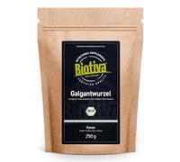 Biotiva Raíz de galanga molida 250 g - Alpinia galanga - vegana - polvo de galanga - llenado y verificado en Alemania (DE-ECO-005)