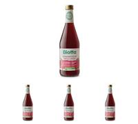 Biotta Jugo de Arándano Rojo | 100% BIO | Infusión de Abedul y Ágave | Prensado Directo | Zumo no Diluido | Ideal para Smoothies | 500 ml (Paquete de 4)