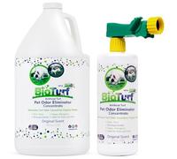 BioTurf BioS+ Kit limpiador de césped para orina de mascotas al aire libre - Limpiador de césped artificial concentrado desodorante para orina de perro y heces - Eliminador de olores enzimáticos de