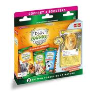 Bioviva - Retos Nature Protect - Fuerzas de la Naturaleza - Estuche de 3 Boosters León de África - Juego de Cartas para Jugar y coleccionar - a Partir de 7 años - Fabricado en Francia
