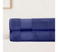 Bioweaves Toallas de baño de lujo 100% algodón orgánico 700 g/m² para baño de 30 x 58 pulgadas, certificado GOTS, color azul marino, paquete de 2