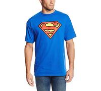Superman - Adulto Logotipo camiseta clásica En Royal Azul, X-Large, Royal Blue