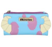 Bioworld Disney Monsters Inc. Sulley - Cartera de piel sintética con cierre a presión para mujer, Azul, Talla única, Embrague