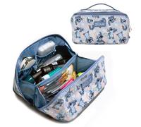 Bioworld Disney Stitch Poses - Bolsa de cosméticos (22,86 cm), color azul