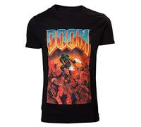 Bioworld Doom Camiseta -S- Box Art, Color Negro
