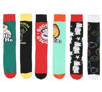 Bioworld Family Guy Crew Socks, Family Guy Cartoon Peter Griffin Lois Stewie Crew Socks para hombres y mujeres, paquete de 6, Multi colorido, 8
