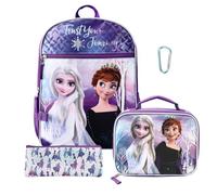 BIOWORLD Frozen - Juego de mochila de 4 piezas para mujer (niño pequeño/niño grande), color blanco, talla única