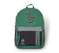 Bioworld Harry Potter Slytherin Mixblock - Mochila con extractor de cinchas, se adapta a A4 con bolsa interna acolchada para laptop/tablet