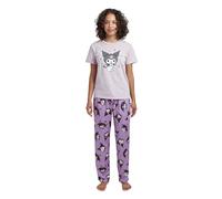 Bioworld Kuromi Stars - Conjunto de pijama para mujer (2 unidades), Estrellas Kuromi, M