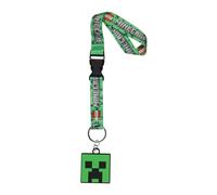 Bioworld Minecraft Creeper - Correa de muñeca para llaves, cordón de mano y muñeca para llavero, Verde, talla única