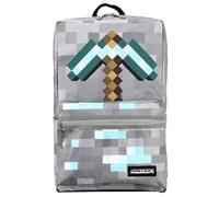Bioworld Minecraft - Mochila para portátil de 16 pulgadas, Gris, Una talla le queda a la mayoría, Mochila