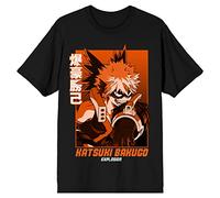 Bioworld My Hero Academia Katsuki Bakugo Explosion - Camiseta negra para hombre, Negro, Small