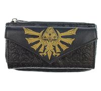 Bioworld Nintendo The Legend of Zelda Triforce Crest Top Zip Front Flap - Cartera para mujer