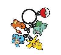 Bioworld Pokemon Characters - Llavero negro con 5 dijes