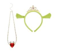 Bioworld Shrek Fiona - Juego de diadema y collar de corazón con orejas de ogro