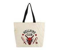 Bioworld Stranger Things Hellfire Club - Bolsa de lona para adultos de 15.5 pulgadas