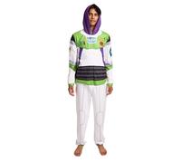 Bioworld Toy Story Buzz Lightyear - Disfraz de cosplay de manga larga con capucha para adultos, talla L