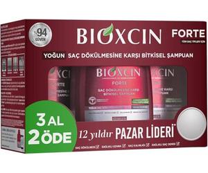 BIOXCIN FORTE Champú 3 x 300 ml Pack ahorro contra la caída intensa del cabello - Eficaz y rápido - con Bio Complex B11