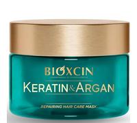 Bioxcin Mascarilla para el cabello de queratina y argán, 225 ml, reparación intensiva para cabello dañado y quebradizo, brillo, suavidad y antipérdida de cabello, con BioComplex B11