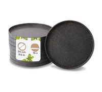 BIOZOYG 15 piezas Platos Reutilizables Sostenibles | Ø24cm Plano Redondo | Vajilla de Camping | Vajilla de Fiesta | Plato de Ensalada | Plato de Comida | Apto para Lavavajillas