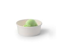 BIOZOYG 50 piezas Cuencos para helado de cartón 100 ml blanco - vasos desechables sin plástico y reciclable - cuenco de postre para llevar