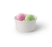 BIOZOYG 50 piezas Cuencos para helado de cartón 150 ml blanco - vasos desechables sin plástico y reciclable - cuenco de postre para llevar