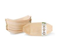 BIOZOYG Cuencos hondo madera de pino I platos desechables orgánicos sostenibles y compostables I Snack bowl bocadillos currywurst papas fritas Sushi I cuenco alimentos fríos y calientes 500 piezas