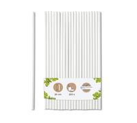 BIOZOYG Pajitas de papel 20 cm pajita 5 mm Ø I pajita biodegradable I pajitas blancas enrolladas verticalmente I Pajitas de fiesta para cócteles I pajitas de papel 250 unidades