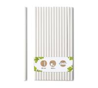 BIOZOYG Pajitas de papel Jumbo 23cm paja 8mm Ø I pajitas biodegradables I pajitas blancas respetuosas con el medio ambiente I pajitas de fiesta para batidos I pajitas de papel 600 unidades