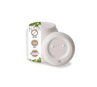 BIOZOYG Tapa de cartón con abertura para beber I Tapa Café To Go blanca Ř 90mm I Para vasos de Café To Go I Biodegradable & compostable I Tapa vaso con agujero para beber I 50 unidades