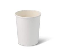 BIOZOYG Taza desechable orgánica de papel blanco To Go I taza compostables recubrimiento Taza Sopera To Go Copa cartón para Helado I 25 Tazas redondas de cartón estables 800 ml
