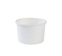 BIOZOYG Taza desechable orgánica de papel blanco To Go I taza compostables recubrimiento Taza Sopera To Go Copa cartón para Helado I 25 Tazas redondas de cartón estables 200 ml