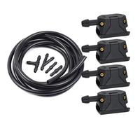 BIPANO Boquillas de chorro de agua for limpiaparabrisas de 4 vías for coche, for DAF, XF 105 95 xf105 xf95 95XF F85 F95, tubo de manguera for camiones Boquilla de chorros de limpiaparabrisas delantero