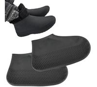 biped 1 par de cubrezapatos impermeables - Cubrezapatos de silicona para muchos zapatos - Cubrezapatos antideslizantes contra la lluvia y el barro z2924(black,L=38-42)