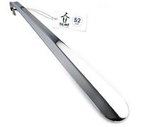 biped calzador de metal largo 52 cm - calzador de acero inoxidable con gancho para colgar - calzador extra resistente y elegante de metal de alta calidad z2796