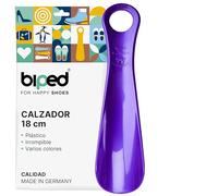 biped calzador de plástico 18 cm - Mini cuerno de zapato de viaje ergonómico - Ideal para niños y adultos - Accesorio práctico y compacto z2798(metalizado lila)
