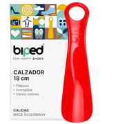 biped calzador de plástico 18 cm - Mini cuerno de zapato de viaje ergonómico - Ideal para niños y adultos - Accesorio práctico y compacto z2798(rojo)