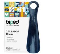 biped Calzador de plástico - calzador de 18 cm - para calzarse - ayuda para la colocación - producción alemana z2798(oropel azul oscuro)
