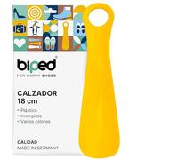 biped Calzador de plástico - calzador de 18 cm - para calzarse - ayuda para la colocación - producción alemana z2798(amarillo)