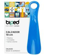 biped Calzador de plástico - calzador de 18 cm - para calzarse - ayuda para la colocación - producción alemana z2798(azul)