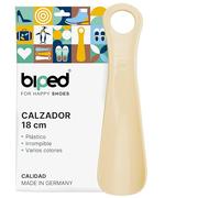 biped Calzador de plástico - calzador de 18 cm - para calzarse - ayuda para la colocación - producción alemana z2798(marfil)