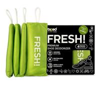 biped FRESH! desodorante premium para calzado - cojín aromático con carbón de bambú activo - elimina olores y sudor de zapatillas, zapatos deportivos y mochilas z2925(CITRUS, 4 pieces)