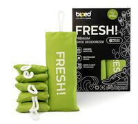 biped FRESH! desodorante premium para calzado - cojín aromático con carbón de bambú activo - elimina olores y sudor de zapatillas, zapatos deportivos y mochilas z2925(CITRUS, 6 pieces)