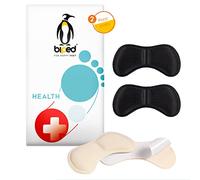 biped HEALTH 2 pares de taloneras para zapatos demasiado grandes y para el dolor de talón - taloneras autoadhesivas - taloneras transpirables para evitar ampollas y rozaduras z2808(champán/negro)