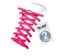 biped LACES 2 pares cordones elásticos sin atar - cordones para zapatos niños y adultos - cierre rápido con cápsula metálica - cordones planos 6 mm z2910(#13 pink)