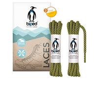 biped LACES 2 pares de cordones de cuerda bicolor redondos de poliéster ø 4,5 mm - cordones resistentes al desgarro para exteriores y zapatillas de deporte z2918(#B03 yellow/black,120 cm)