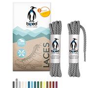 biped LACES 2 pares de cordones de cuerda bicolor redondos de poliéster ø 4,5 mm - cordones resistentes al desgarro para exteriores y zapatillas de deporte z2918(#B05 white/black,150 cm)
