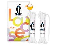 biped LACES 2 pares de cordones de poliéster resistente al desgarro para zapatos, zapatillas deportivas, deportivas y para correr de mujer y hombre ovalados 6 mm z2912(#32 white,110 cm)